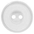 ELAN 2 Hole Button - 15mm (5/8) - White - 3 count
