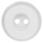 ELAN 2 Hole Button - 15mm (5/8) - White - 3 count