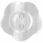 ELAN 2 Hole Button - White - Pearl Flower