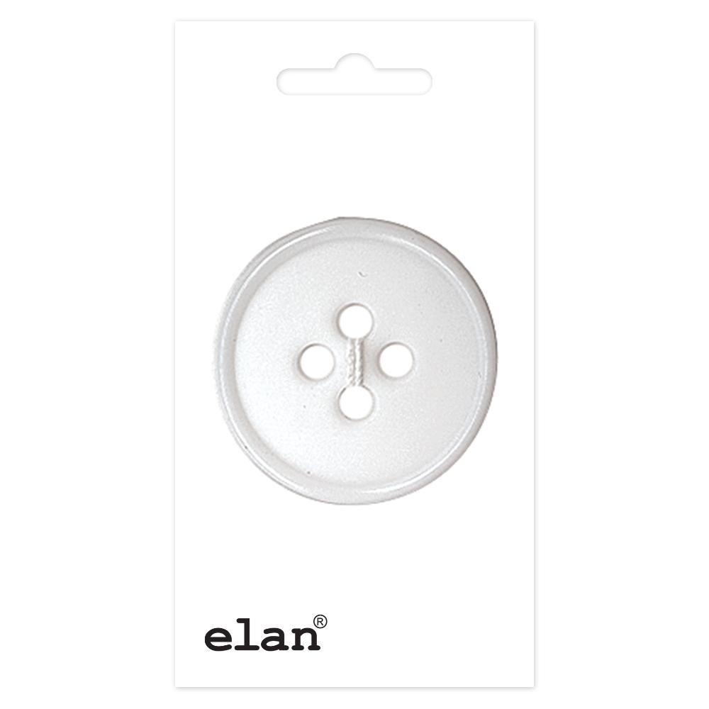 ELAN 4 Hole Button - White