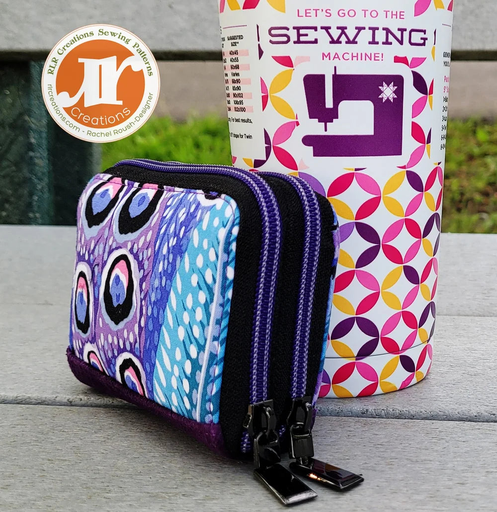 RLR CREATIONS "Zara Double Zip Mini Accordion Wallet" Pattern