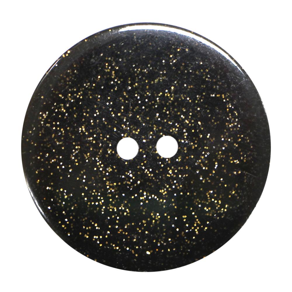 ELAN 2 Hole Button - Black Sparkle