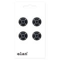 ELAN Shank Button - 13mm (1/2") - Black - 4 count