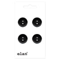 Elan 2 Hole Button  - 14mm (9/16″) - Black - 4 count