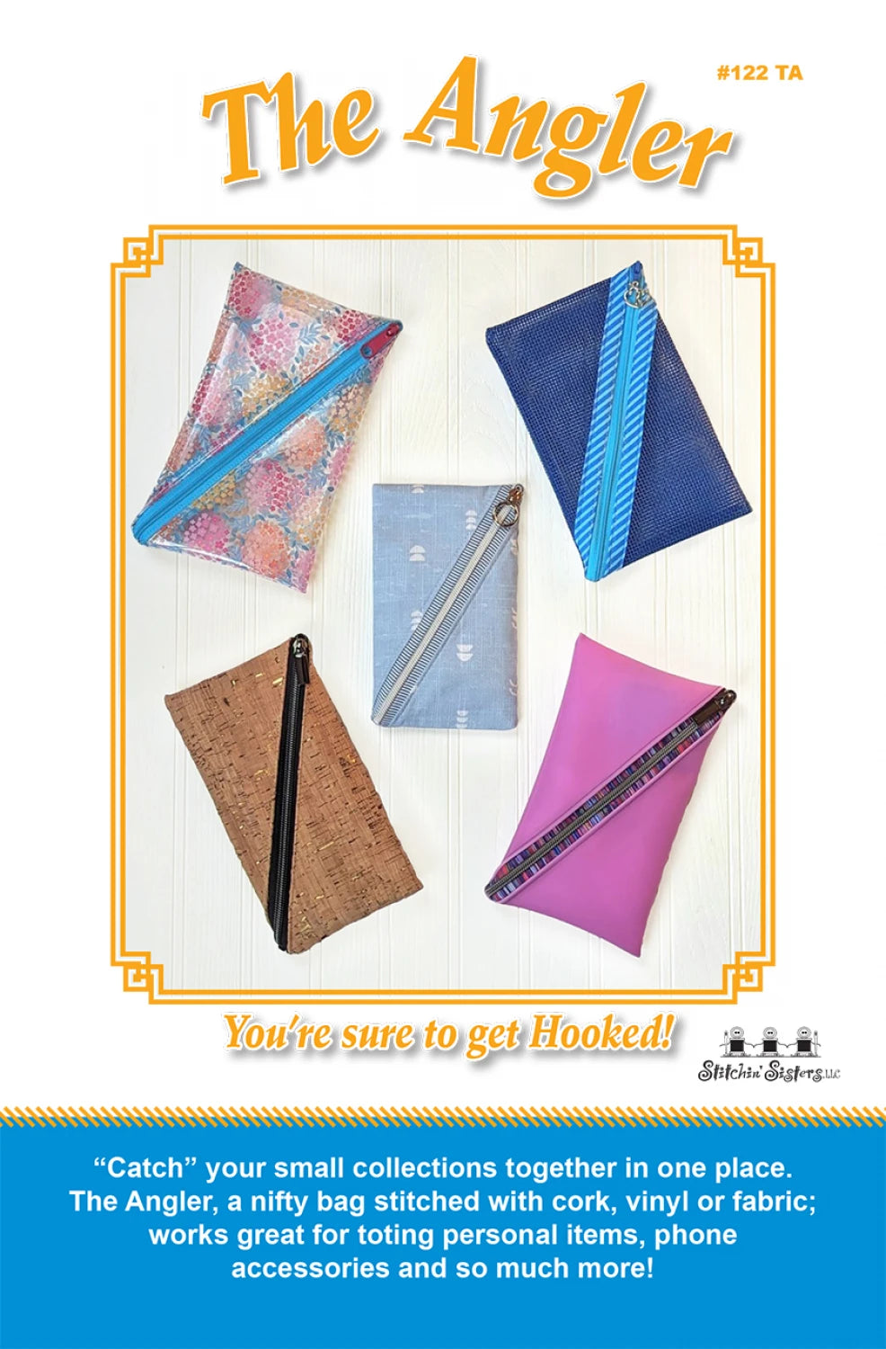 STITCHIN SISTERS "The Angler" Zip Pouch Pattern