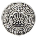 ELAN Novelty Shank Button - Antique Silver - Crown