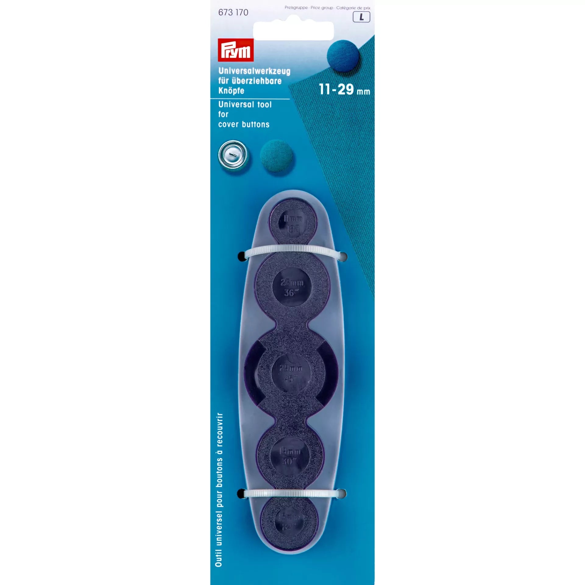 PRYM Universal Tool for Cover Buttons, 11-29mm