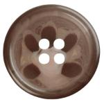 ELAN 4 Hole Button - Brown