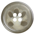 ELAN 4 Hole Button 15 mm (9/16") - Light Grey Tortoise