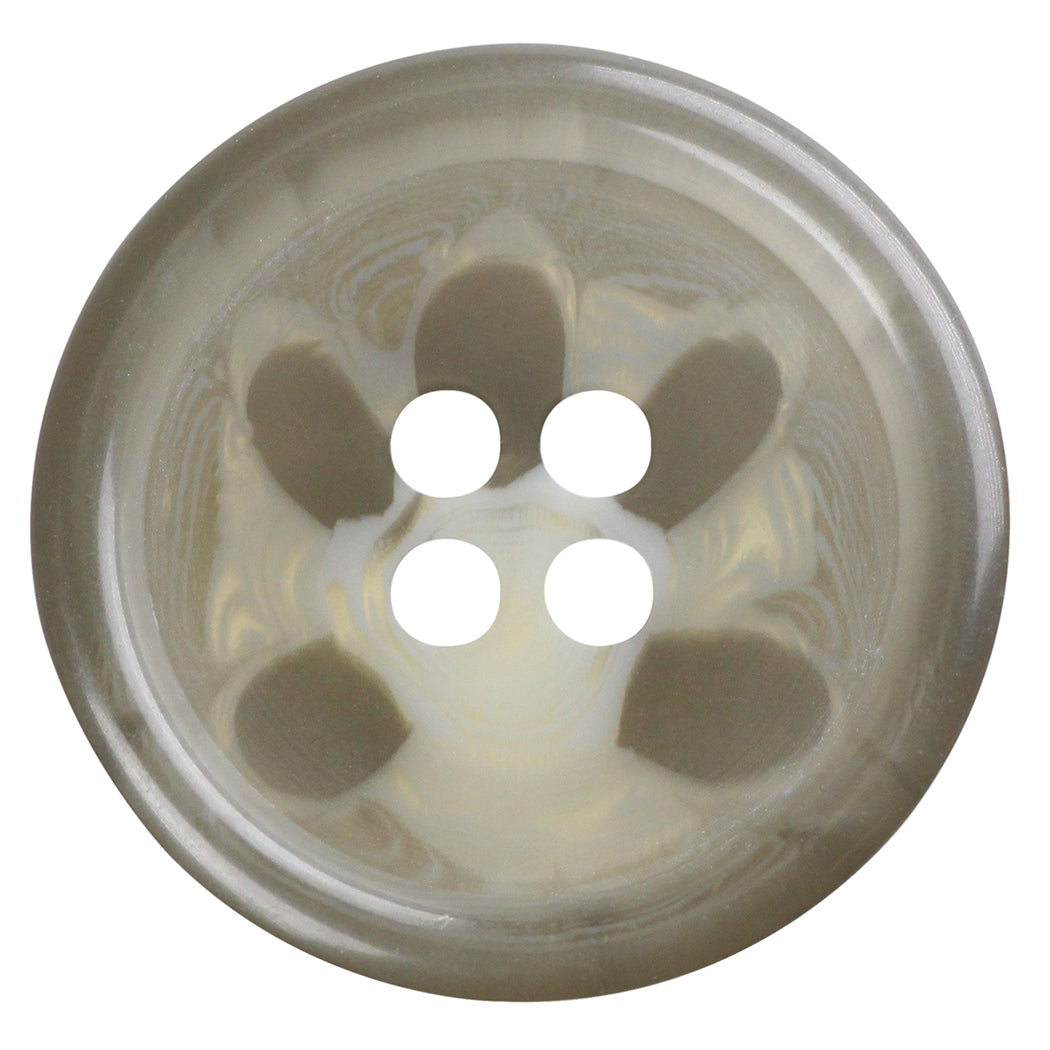ELAN 4 Hole Button 15 mm (9/16") - Light Grey Tortoise