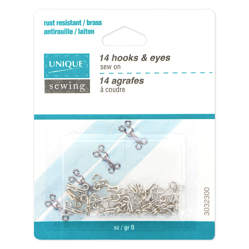 UNIQUE Hooks & Eyes, Size 0