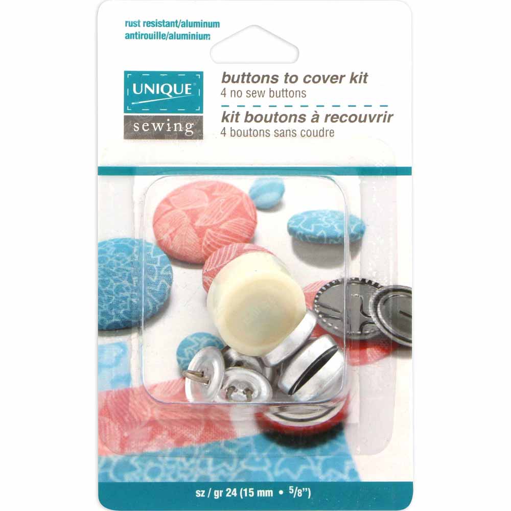 UNIQUE Buttons to Cover Kit with Tool