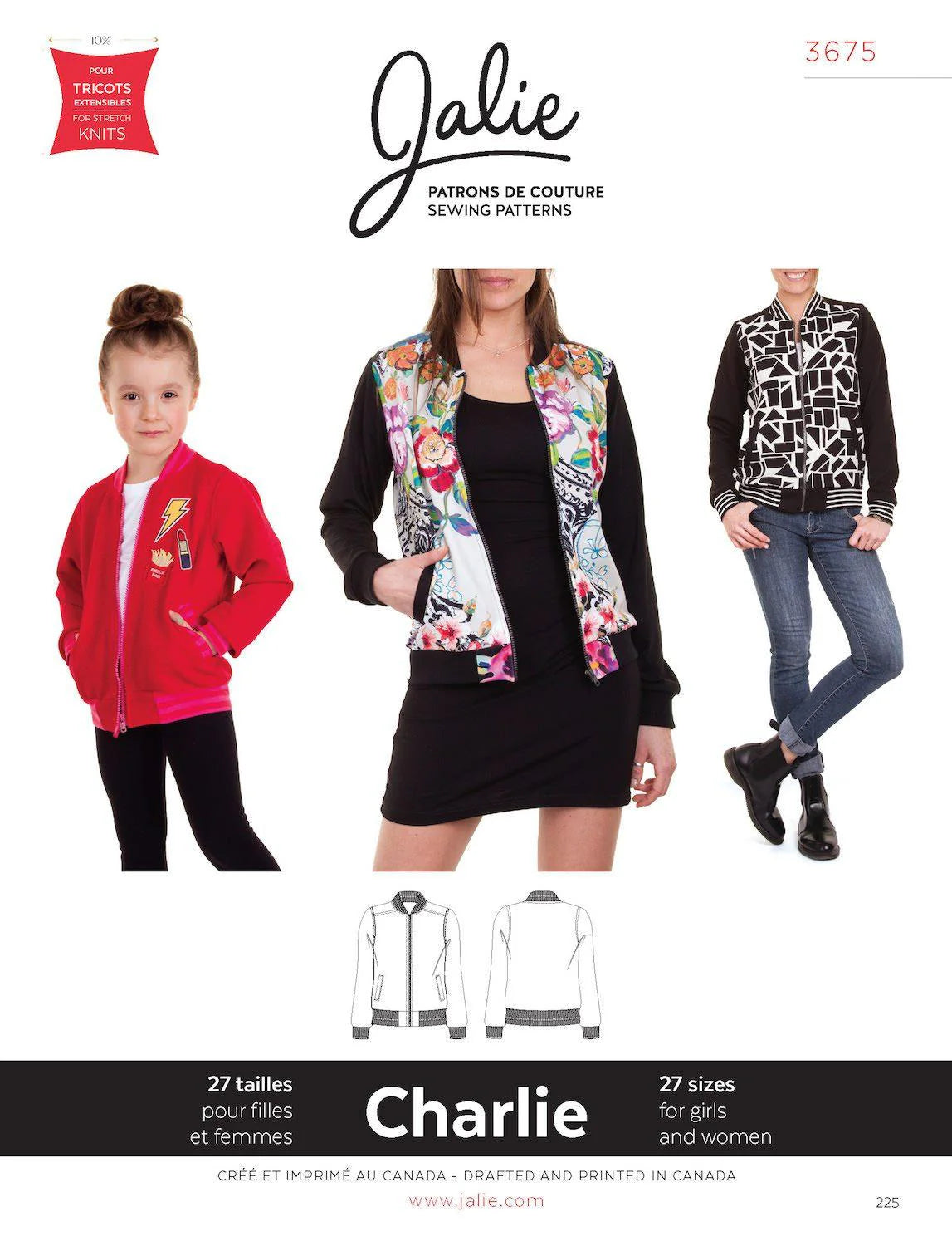 JALIE Charlie Bomber Jacket Pattern (#3675)