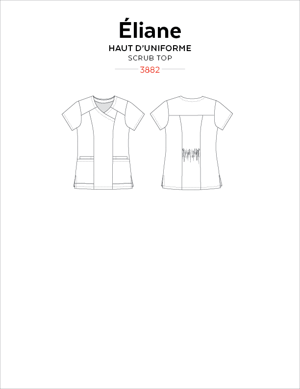 JALIE Elaine Scrub Top Pattern (3882)