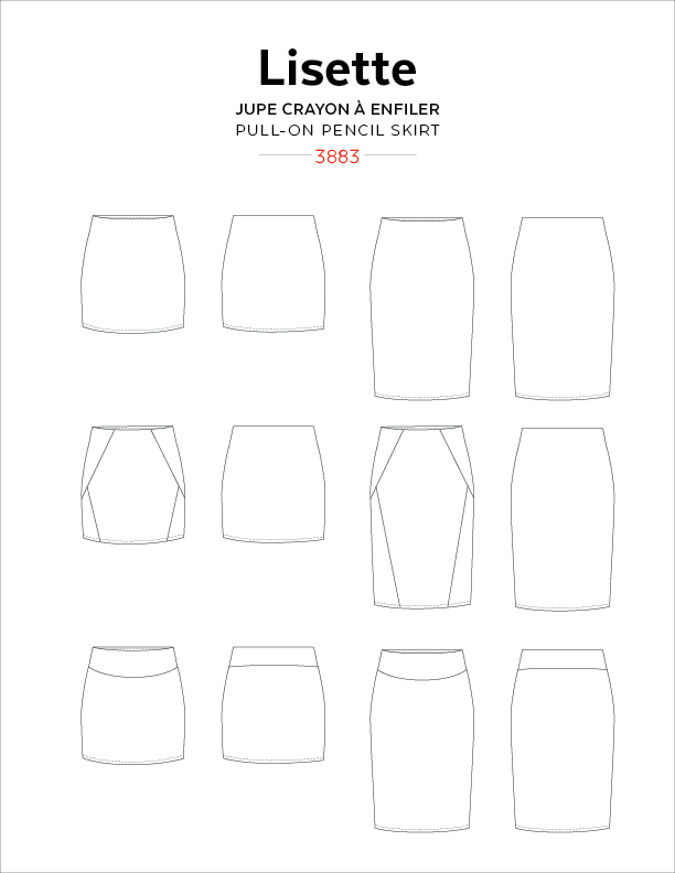 JALIE Lisette Pencil Skirt Pattern (#3883)
