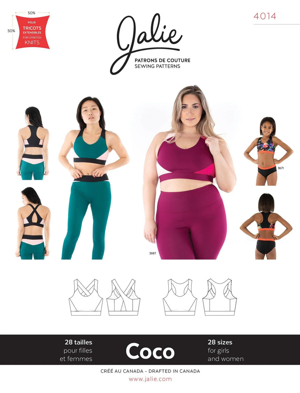 JALIE Coco Sports Bra Pattern (#4014)