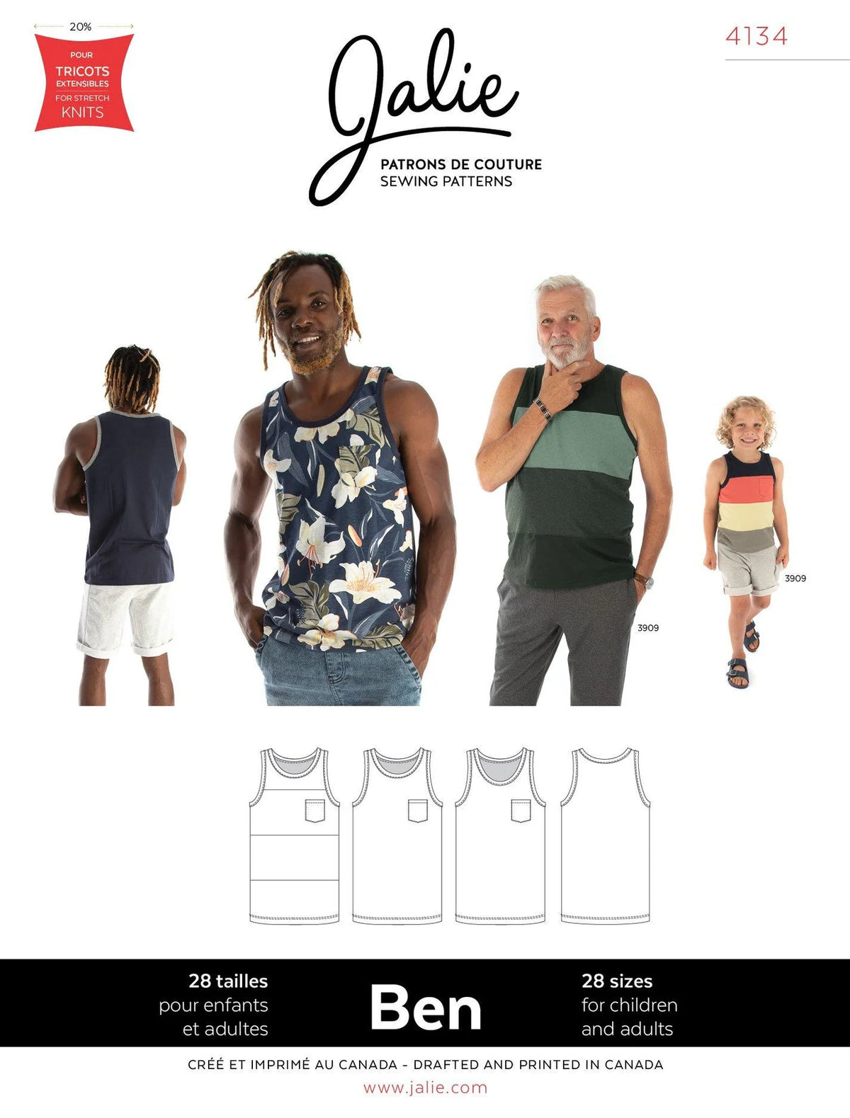 JALIE Ben Tank Top Pattern (#4134)