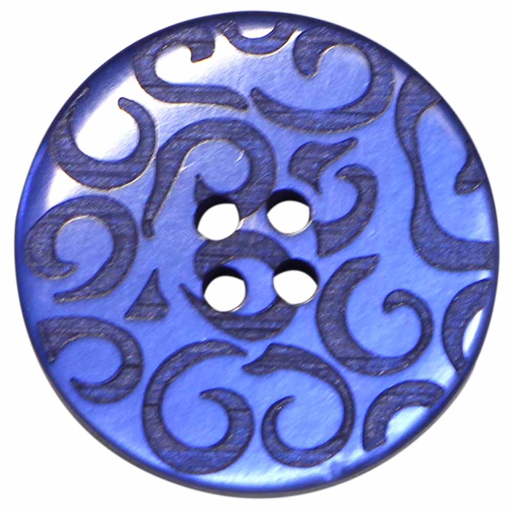ELAN 4 Hole Button - Purple Scroll