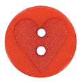 ELAN 2 Hole Button - 15mm (5/8) - Red - 3 count