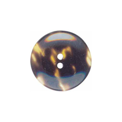 ELAN 2 Hole Button - Brown Tortoise