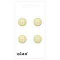 ELAN 4 Hole Button - 12mm (1/2) - Yellow - 4 count