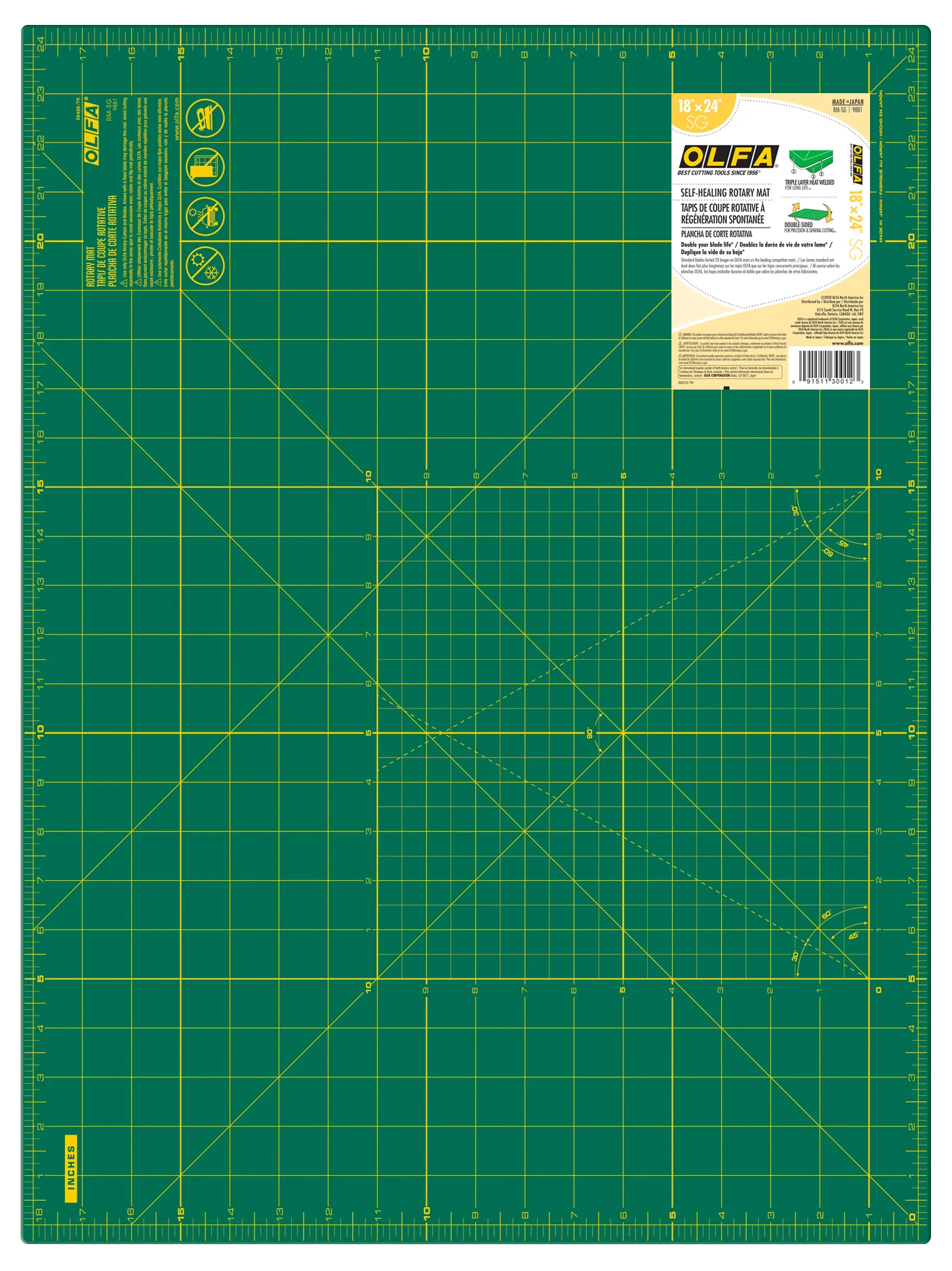 OLFA Self-Healing Cutting Mat, 18" x 24"