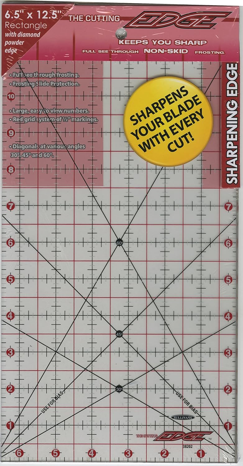 SULLIVANS Cutting Edge Frosted Ruler, 6.5" x 12.5"
