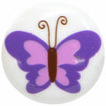 ELAN Novelty Shank Button - Purple - 15mm (9/16″) - Butterfly - 3 count