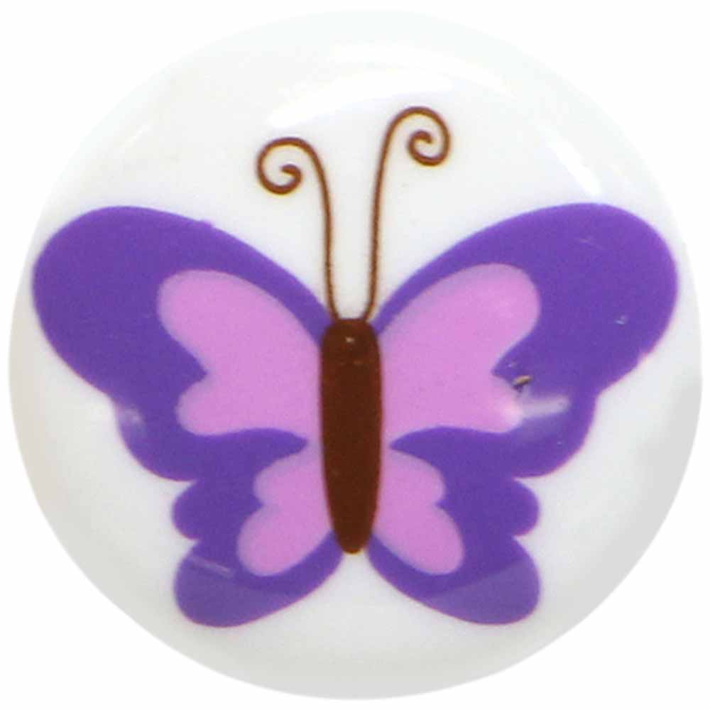 ELAN Novelty Shank Button - Purple - 15mm (9/16″) - Butterfly - 3 count