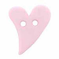 ELAN Novelty 2-Hole Button - Pink - 18mm (3⁄4″) - Heart - 3 count