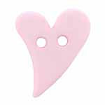 ELAN Novelty 2-Hole Button - Pink - 18mm (3⁄4″) - Heart - 3 count