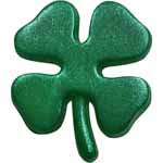 ELAN Novelty Shank Button - 18mm (3⁄4″) - 3pcs - 4 Leaf Clover - 3 count