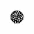 ELAN Novelty Shank Button - Antique Silver - 18mm (3⁄4″) - Fir Trees - 3 count