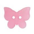 ELAN Novelty 2-Hole Button - Pink - 22mm (7⁄8″) - Butterfly - 3 count