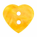 ELAN Novelty 2-Hole Button - Yellow - 15mm (5⁄8″) - Heart - 3 count