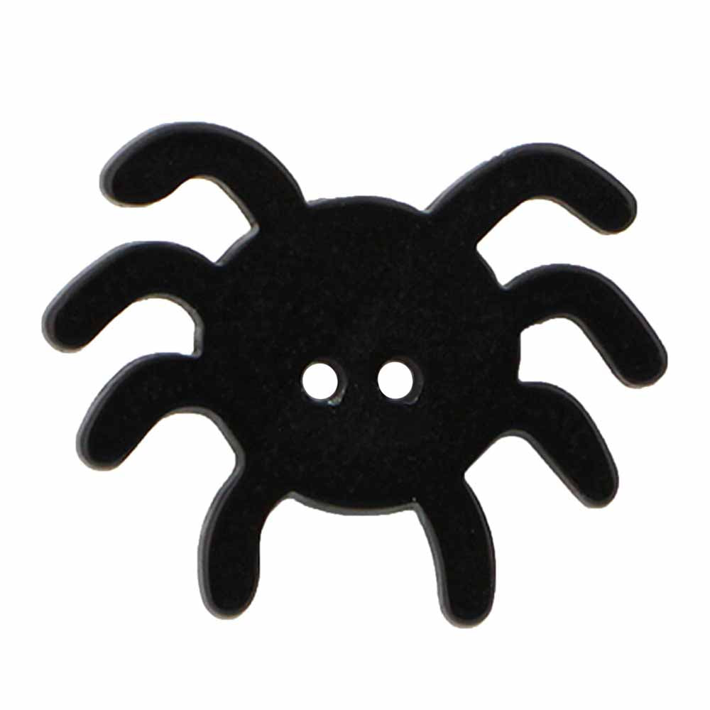 ELAN Novelty 2-Hole Button - Black - 23mm (7⁄8″) - Spider - 2 count