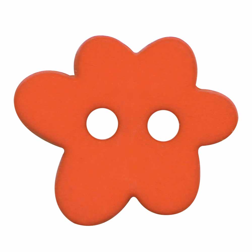 ELAN Novelty 2-Hole Button - Orange - 15mm (5⁄8″) - Paint Blot - 3 count