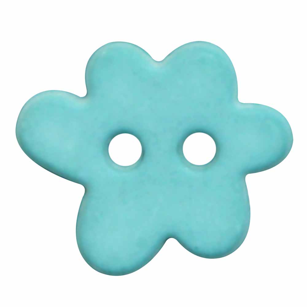 ELAN Novelty 2-Hole Button - Aqua - 15mm (5⁄8″) - Paint Blot - 3 count