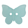 ELAN Novelty 2-Hole Button - Aqua - 22mm (7⁄8″) - Butterfly - 3 count