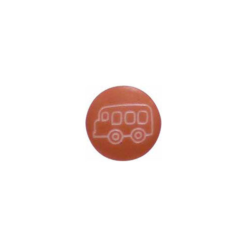ELAN Novelty Shank Button - Orange - 14mm (1⁄2″) - Bus - 3 count