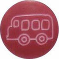 ELAN Novelty Shank Button - Red - 14mm (1⁄2″) - Bus - 3 count