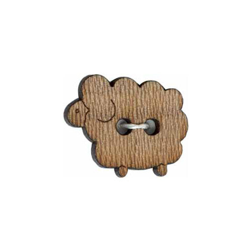 ELAN Novelty 2-Hole Button - Natural - 20mm (3⁄4″) - Sheep - 2 count