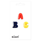 CIRQUE Novelty Shank Button - Multi - 13mm (1/2″) - ABC - 3 count