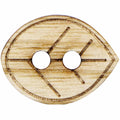 ELAN Novelty 2 Hole Button - 18mm (3⁄4″) - 2pcs - Leaf - 2 count