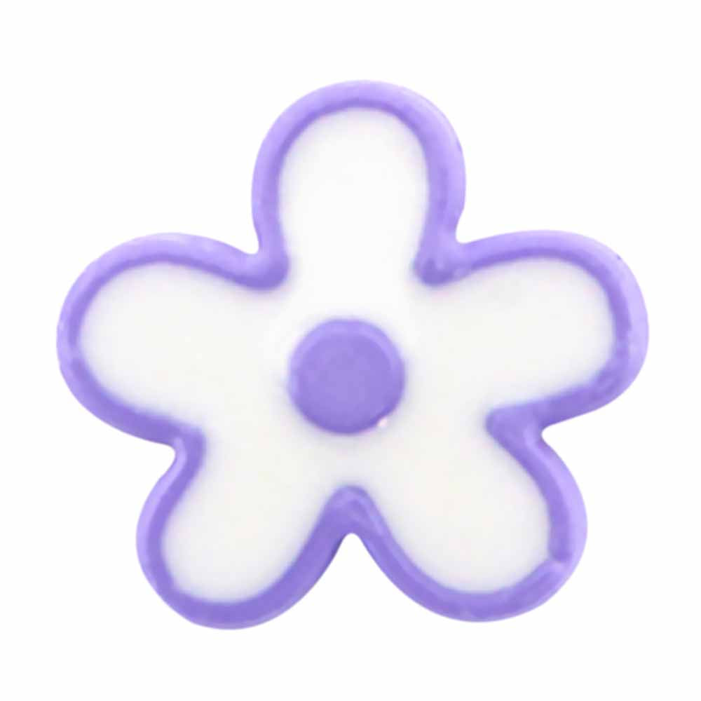 ELAN Novelty Shank Button - Purple - 15mm (5⁄8″) - Flower - 3 count