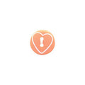 ELAN Novelty 2-Hole Button - Peach - 13mm (1⁄2″) - Heart - 4 count