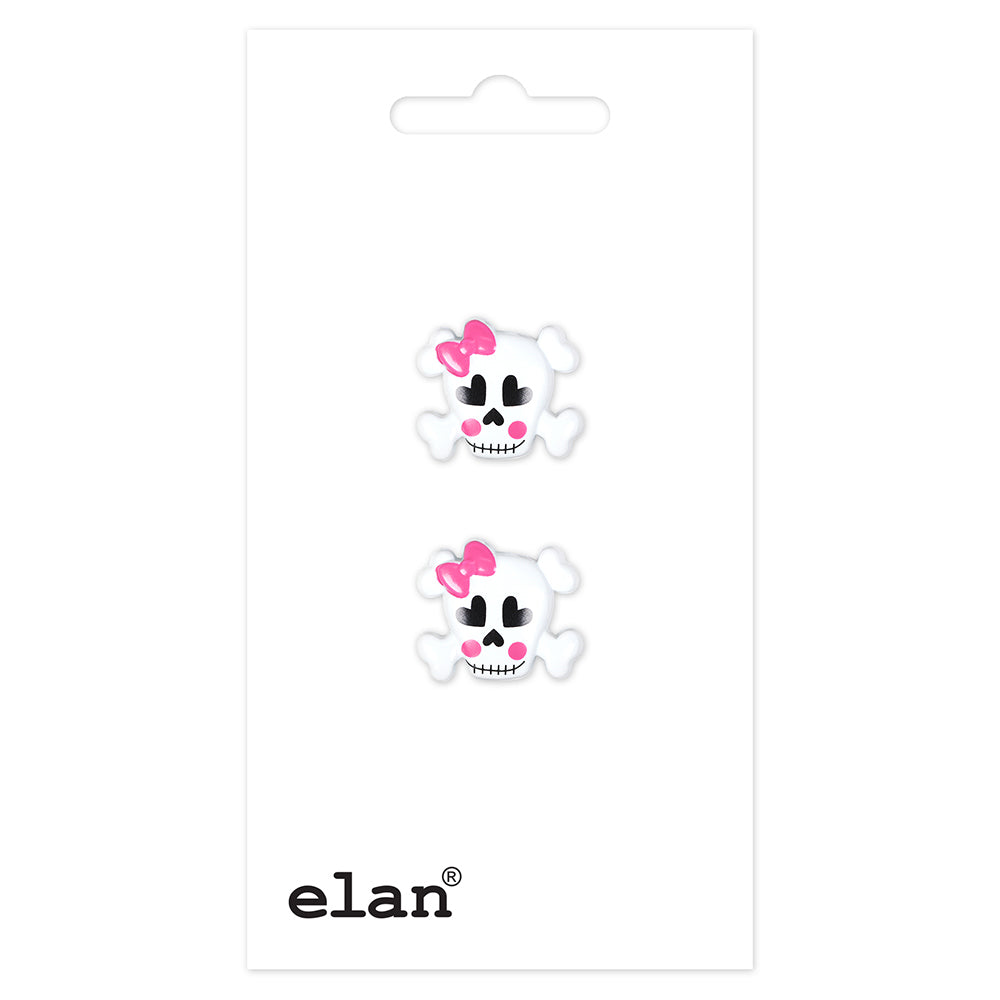 CIRQUE Novelty Shank Button - Multi - 20mm (3/4″) - Sugar Skull - 2 count