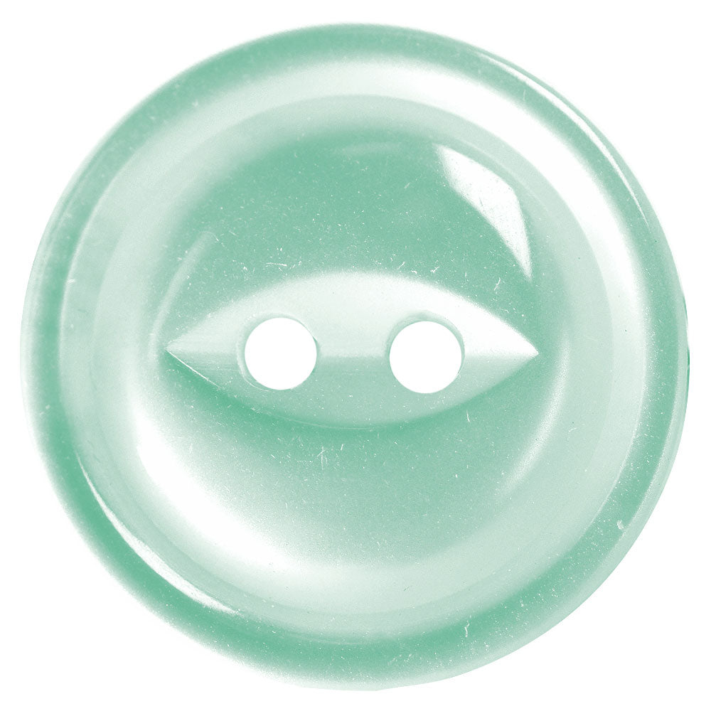ELAN 2 Hole Button - 14mm (5/8") - Light Green - 4 count