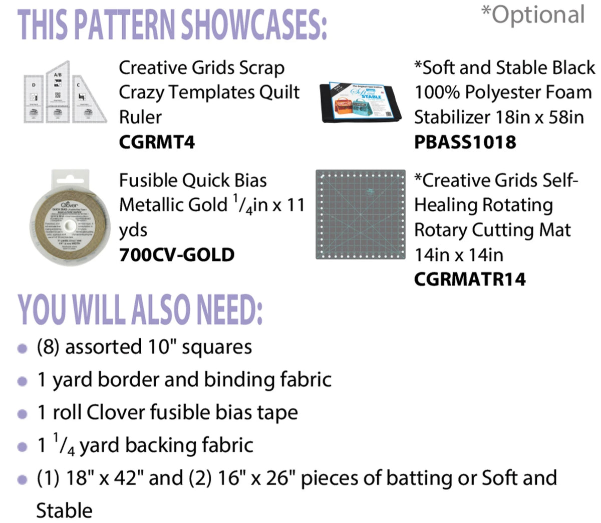 CUT LOOSE "Magic Stained Glass Set" Placemats & Runner Pattern