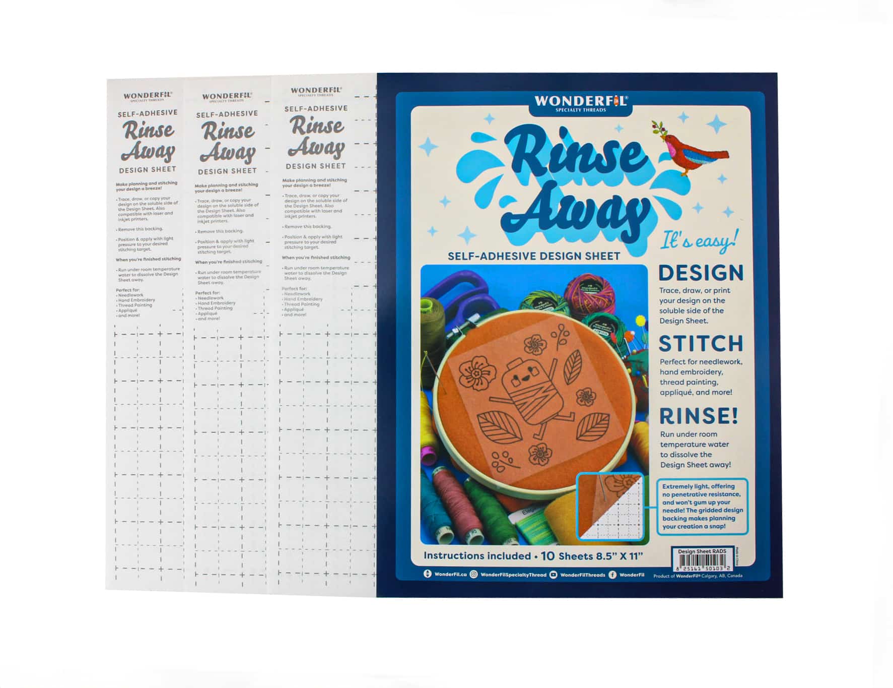 WONDERFIL Rinse Away Design Sheet
